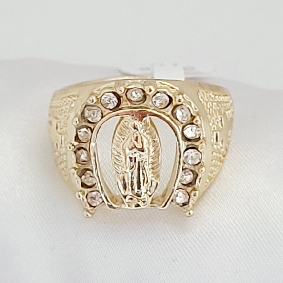 14K Gold Plated Virgen de Guadalupe ring. … - Picture 1 of 6